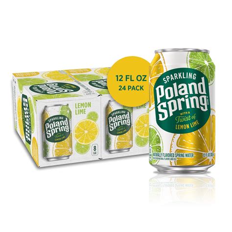 poland spring sparkling water lemon lime